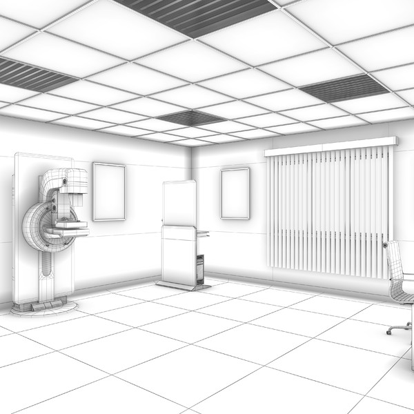 mammography examination room 3d model - Mammography Examination Room by platinum3dmodels